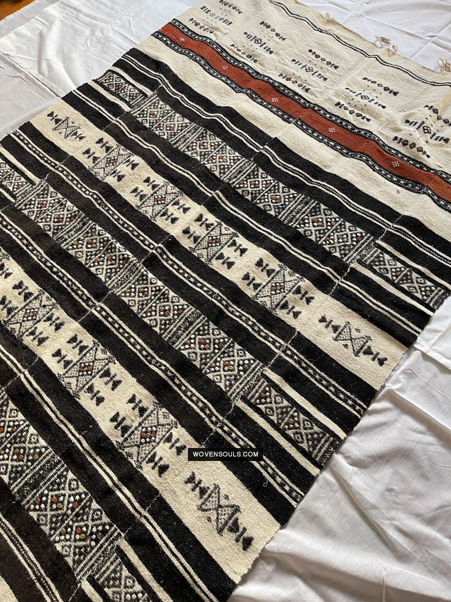 1665 Vintage Fulani Woven Blanket Textile - African Weaving-WOVENSOULS Antique Textiles &amp; Art Gallery