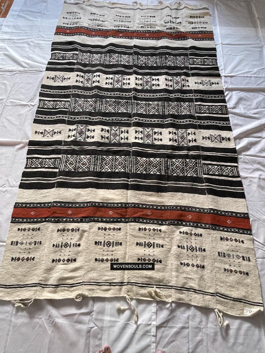 1665 Vintage Fulani Woven Blanket Textile - African Weaving-WOVENSOULS Antique Textiles &amp; Art Gallery