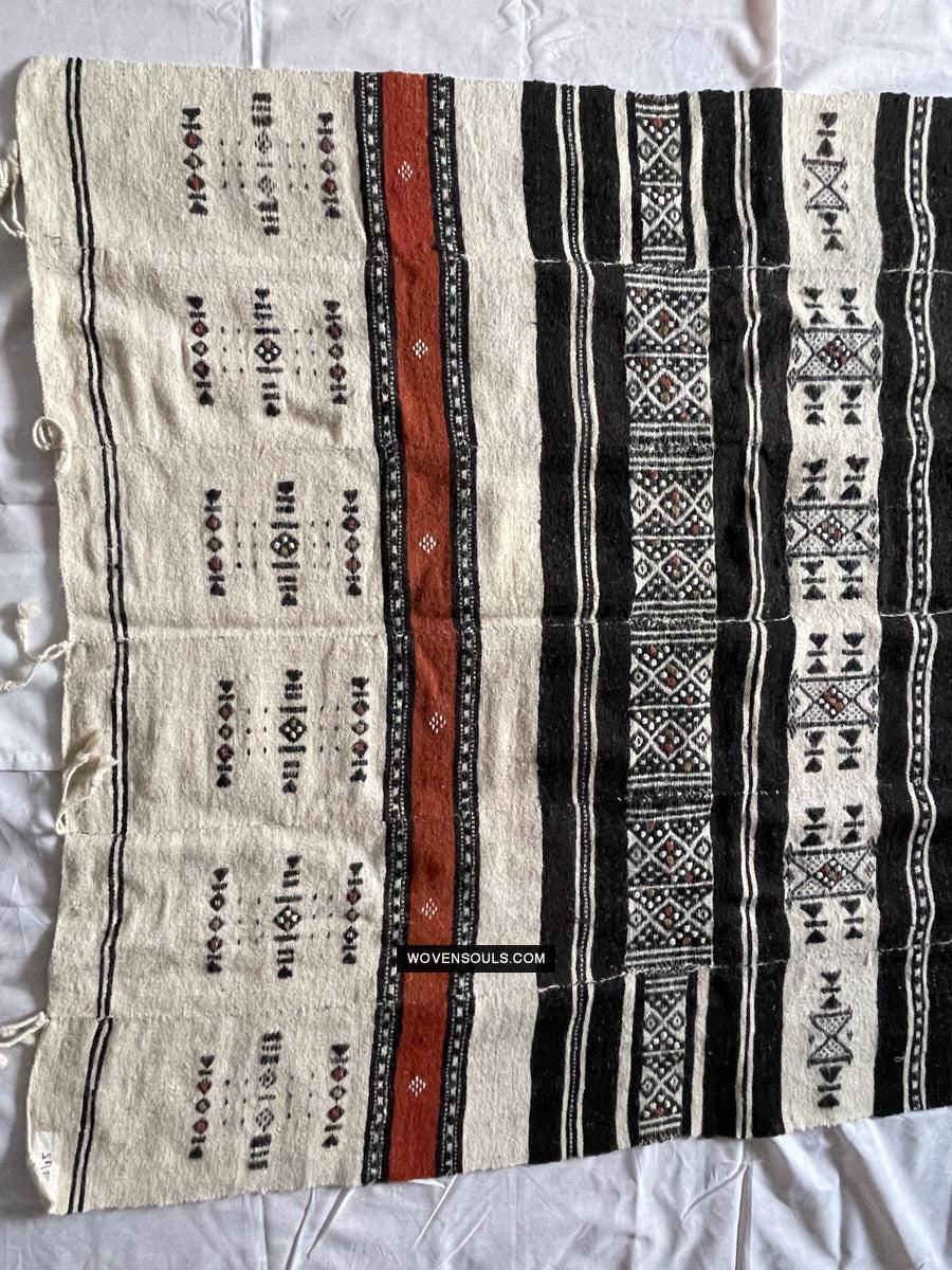 1665 Vintage Fulani Woven Blanket Textile - African Weaving-WOVENSOULS Antique Textiles &amp; Art Gallery