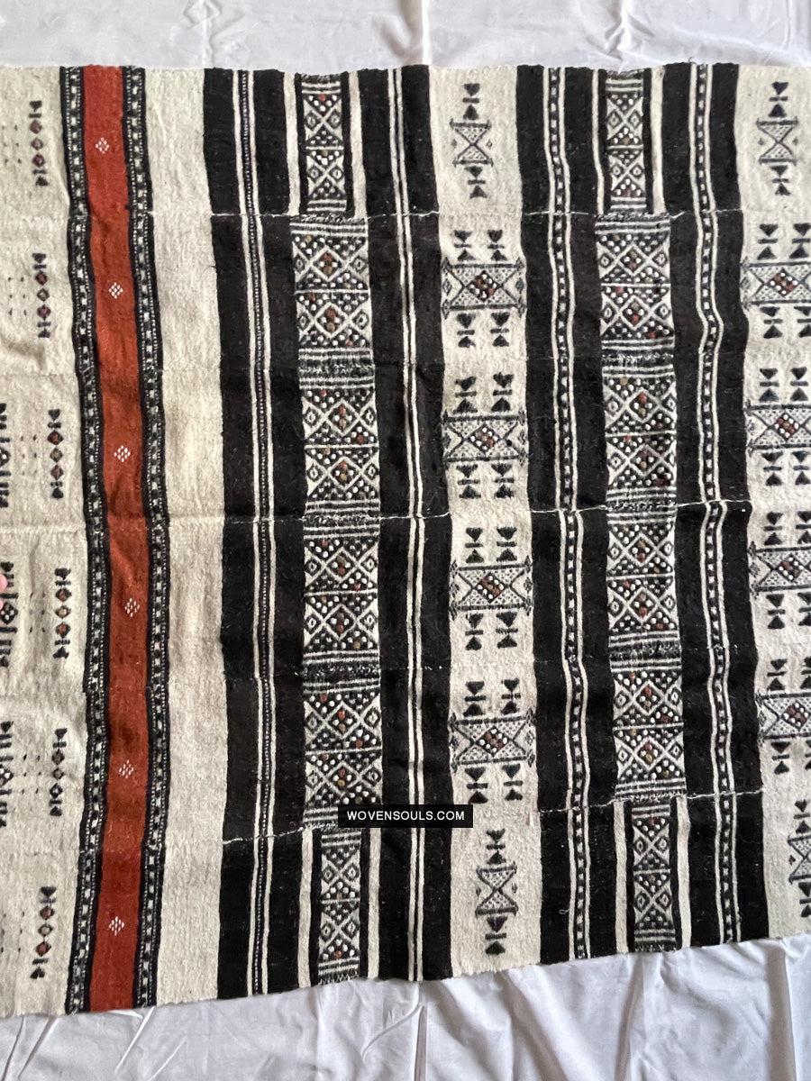 1665 Vintage Fulani Woven Blanket Textile - African Weaving-WOVENSOULS Antique Textiles &amp; Art Gallery