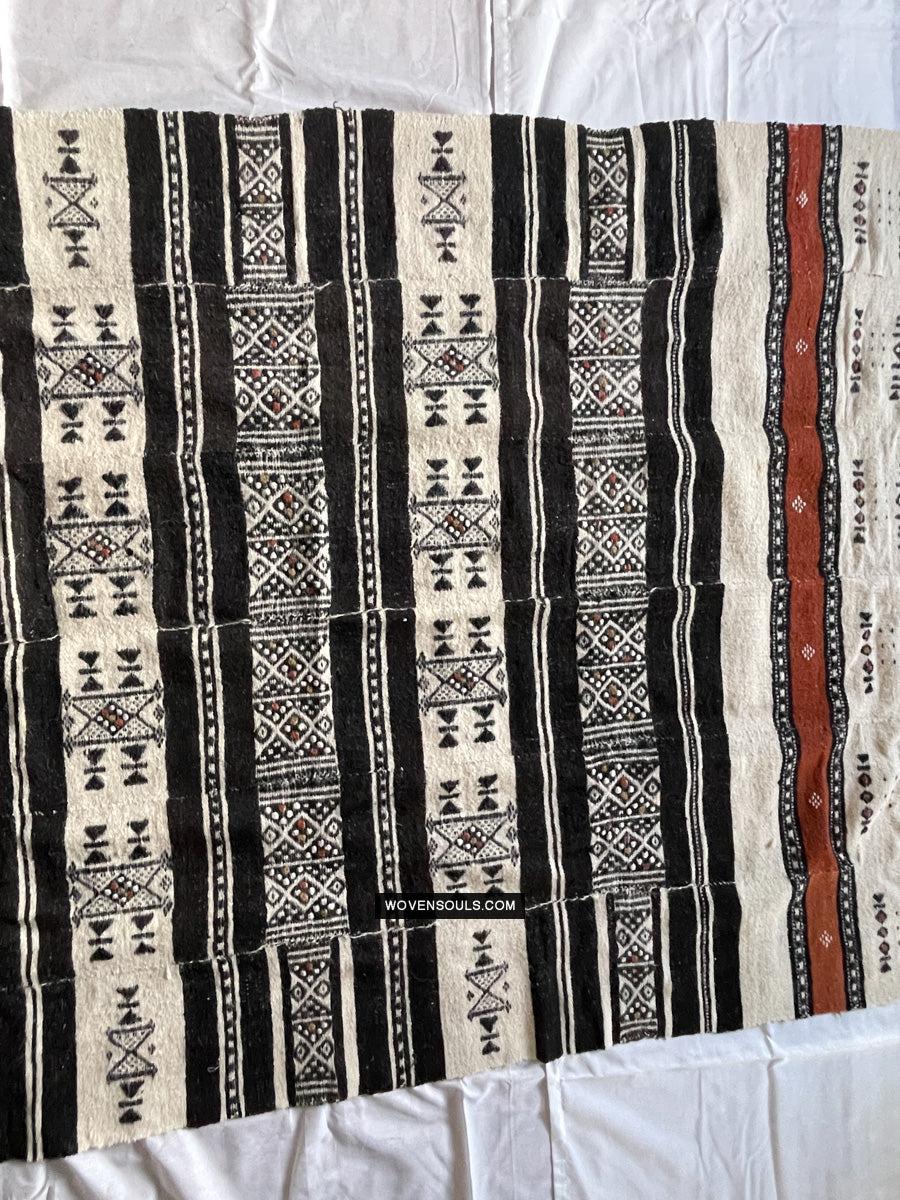 1665 Vintage Fulani Woven Blanket Textile - African Weaving-WOVENSOULS Antique Textiles &amp; Art Gallery