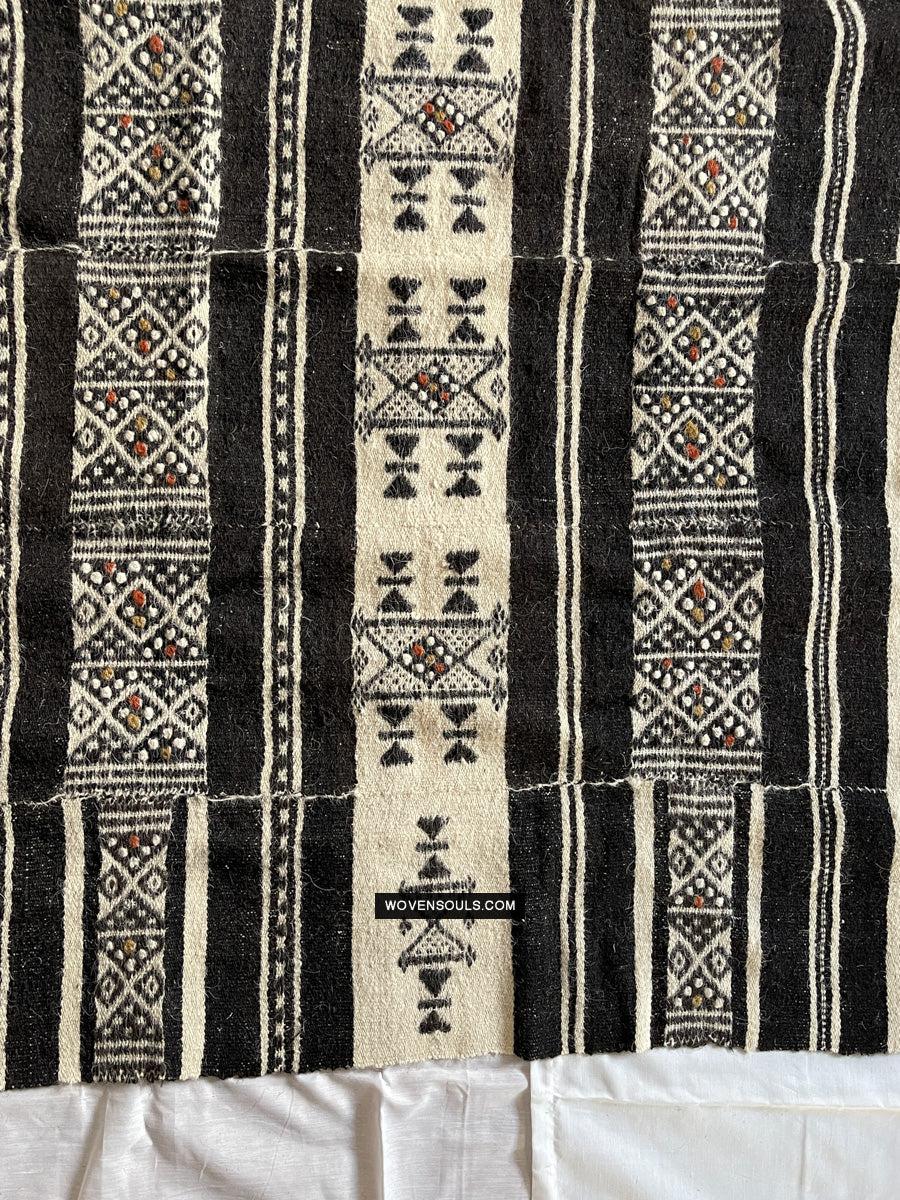 1665 Vintage Fulani Woven Blanket Textile - African Weaving-WOVENSOULS Antique Textiles &amp; Art Gallery