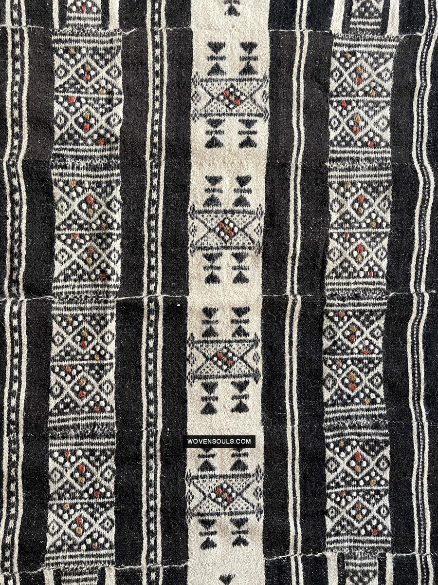 1665 Vintage Fulani Woven Blanket Textile - African Weaving-WOVENSOULS Antique Textiles &amp; Art Gallery