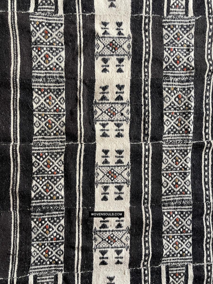 1665 Vintage Fulani Woven Blanket Textile - African Weaving-WOVENSOULS Antique Textiles &amp; Art Gallery