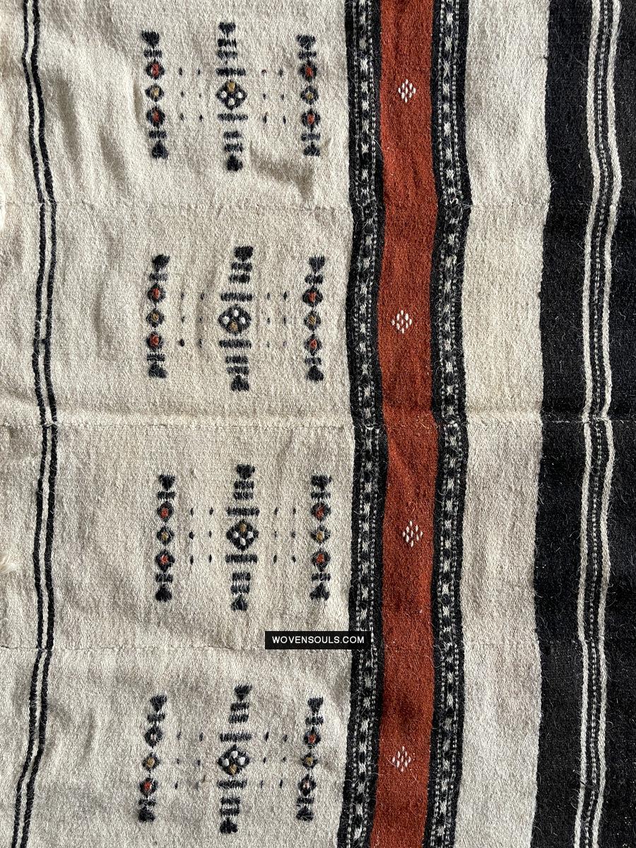 1665 Vintage Fulani Woven Blanket Textile - African Weaving-WOVENSOULS Antique Textiles &amp; Art Gallery