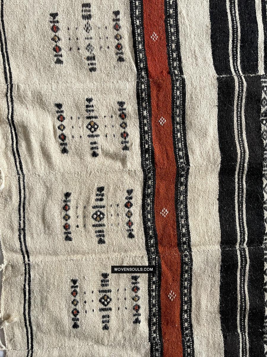 1665 Vintage Fulani Woven Blanket Textile - African Weaving-WOVENSOULS Antique Textiles &amp; Art Gallery