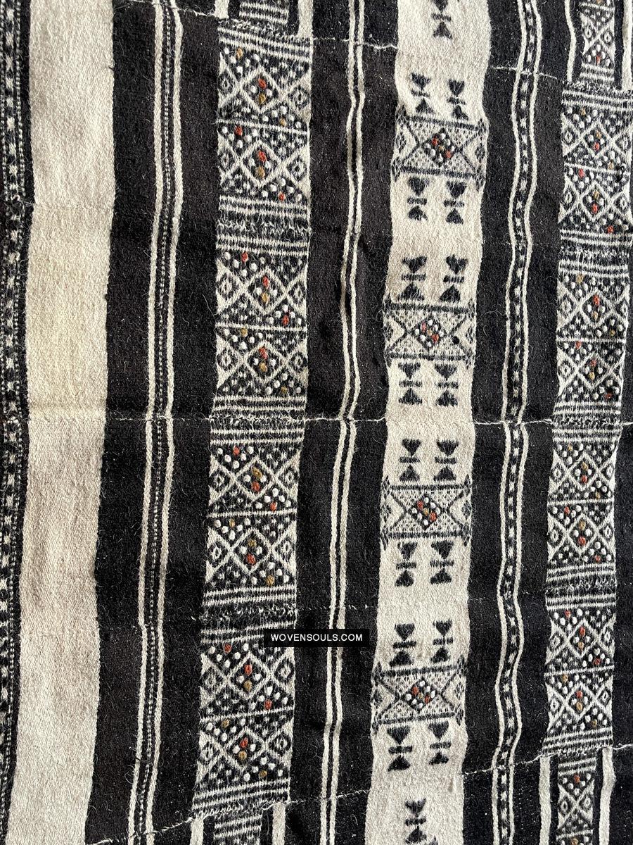 1665 Vintage Fulani Woven Blanket Textile - African Weaving-WOVENSOULS Antique Textiles &amp; Art Gallery