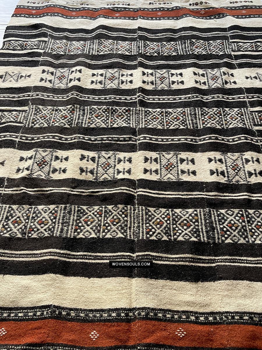 1665 Vintage Fulani Woven Blanket Textile - African Weaving-WOVENSOULS Antique Textiles &amp; Art Gallery