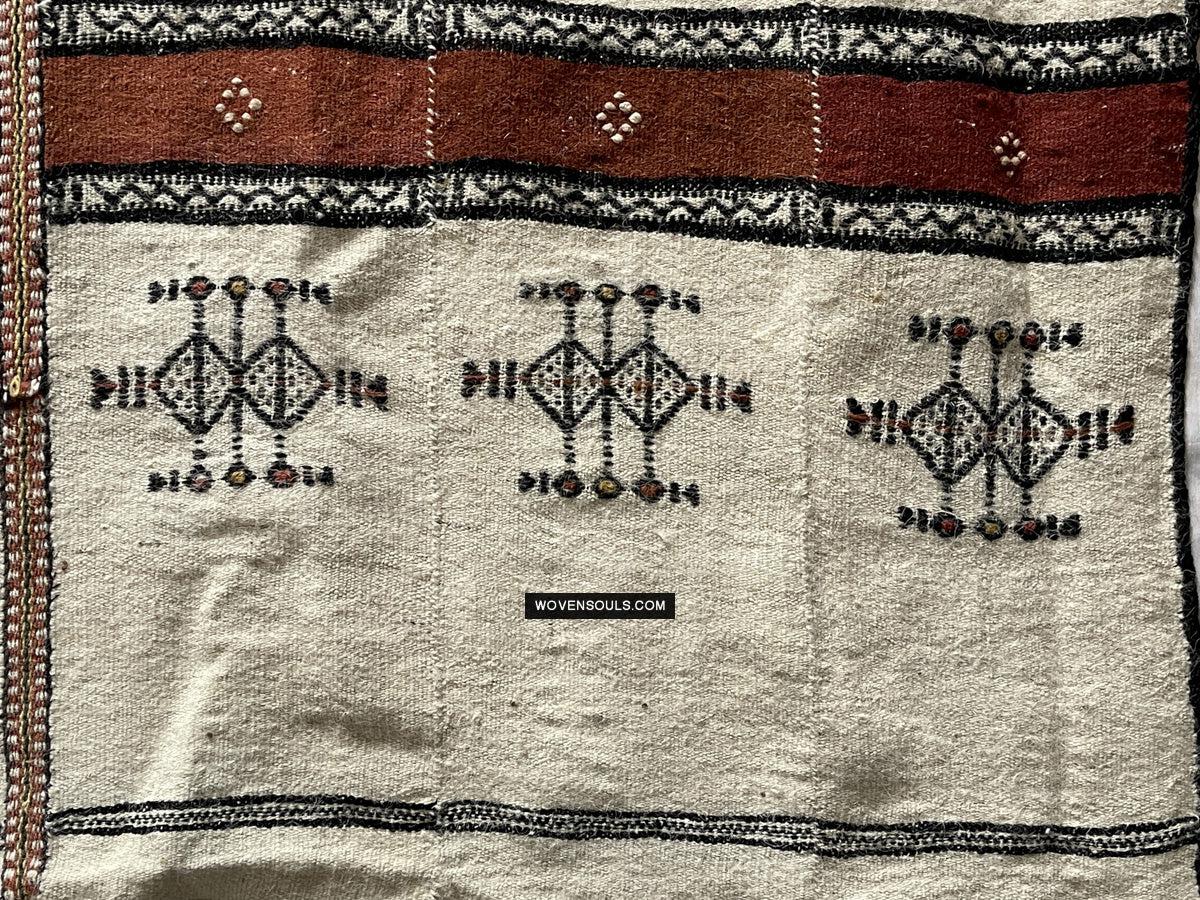 1667 Vintage Fulani Woven Blanket Textile - African Weaving-WOVENSOULS Antique Textiles &amp; Art Gallery
