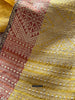 1669 SOLD Handwoven Yellow Silk Assamese Sari Saree - Recently Made-WOVENSOULS Antique Textiles &amp; Art Gallery