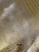 1669 SOLD Handwoven Yellow Silk Assamese Sari Saree - Recently Made-WOVENSOULS Antique Textiles &amp; Art Gallery