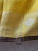 1669 SOLD Handwoven Yellow Silk Assamese Sari Saree - Recently Made-WOVENSOULS Antique Textiles &amp; Art Gallery