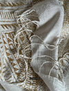 1670 Handwoven Silk Assamese Scarf - White + Gold - Recently Made-WOVENSOULS Antique Textiles &amp; Art Gallery