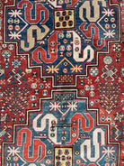 1671 Antique Cloudband Kazak Rug with Human Motifs-WOVENSOULS Antique Textiles &amp; Art Gallery