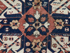 1672 Antique Chelaberd Eagle Kazak Rug with Human Motifs-WOVENSOULS Antique Textiles &amp; Art Gallery