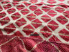 1675 Gorgeous Red & WHite Phulkari Floral Thirma with Borders-WOVENSOULS Antique Textiles &amp; Art Gallery