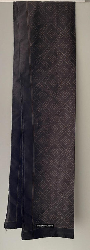 1679 Handwoven Silk Ikat Scarf Shawl-WOVENSOULS Antique Textiles &amp; Art Gallery