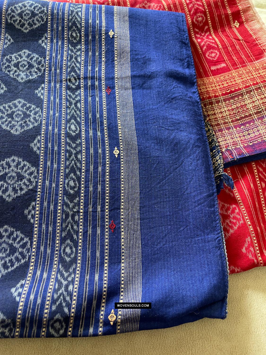 1680 Ikat Cotton Handloom Sari Orissa-WOVENSOULS Antique Textiles &amp; Art Gallery