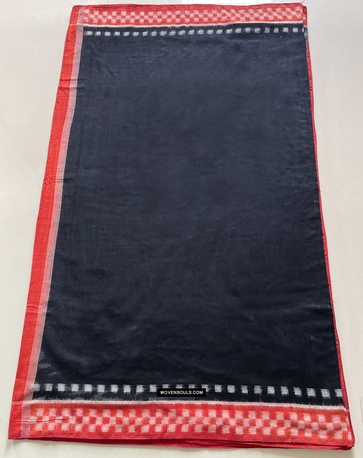 1681 Ikat Cotton Handloom Sari Pochampally-WOVENSOULS Antique Textiles &amp; Art Gallery