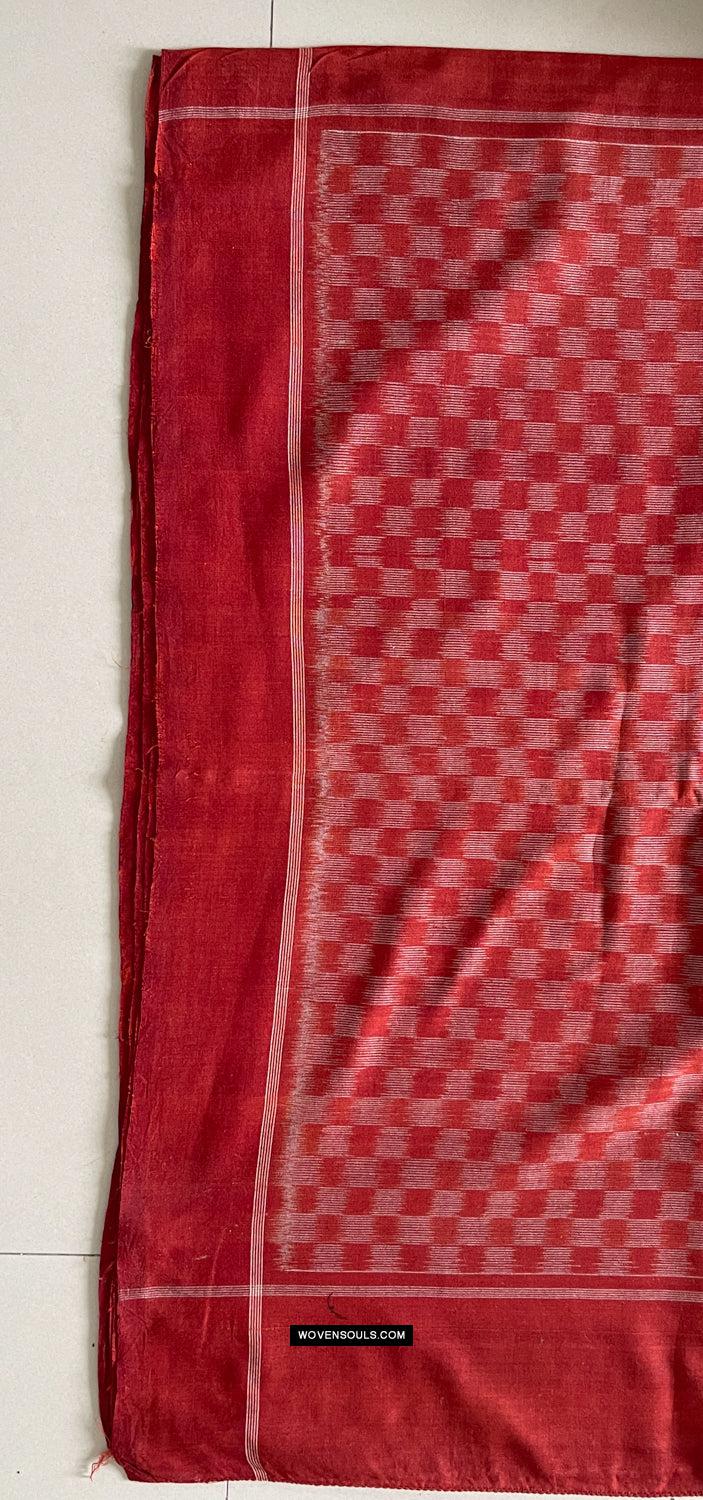 1681 Ikat Cotton Handloom Sari Pochampally-WOVENSOULS Antique Textiles &amp; Art Gallery