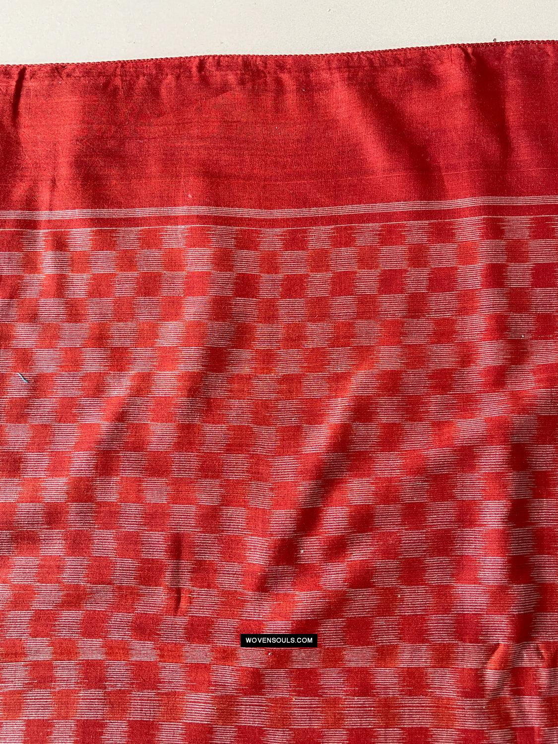 1681 Ikat Cotton Handloom Sari Pochampally-WOVENSOULS Antique Textiles &amp; Art Gallery