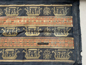 1686 Rare Antique Kain Tapis Tampan Ship Cloth-WOVENSOULS Antique Textiles &amp; Art Gallery