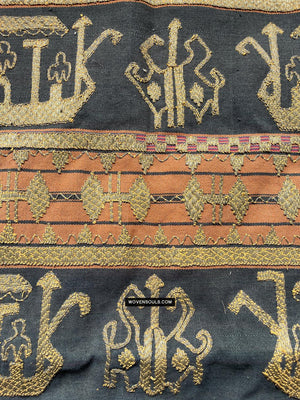 1686 Rare Antique Kain Tapis Tampan Ship Cloth-WOVENSOULS Antique Textiles &amp; Art Gallery