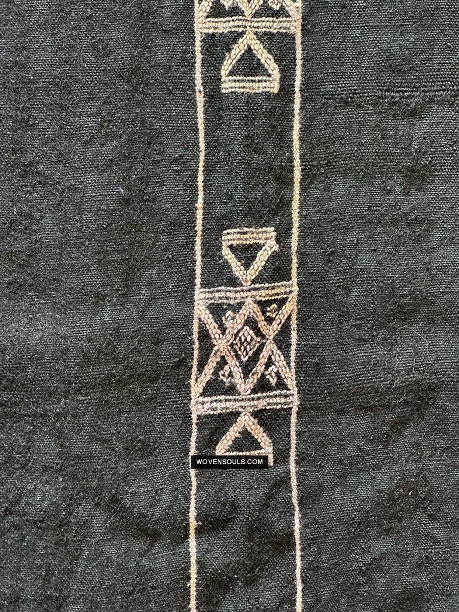 1688 SOLD Antique Mahmoudi Blue Bakhnoug Shawl - Textile Art Masterpiece-WOVENSOULS Antique Textiles &amp; Art Gallery