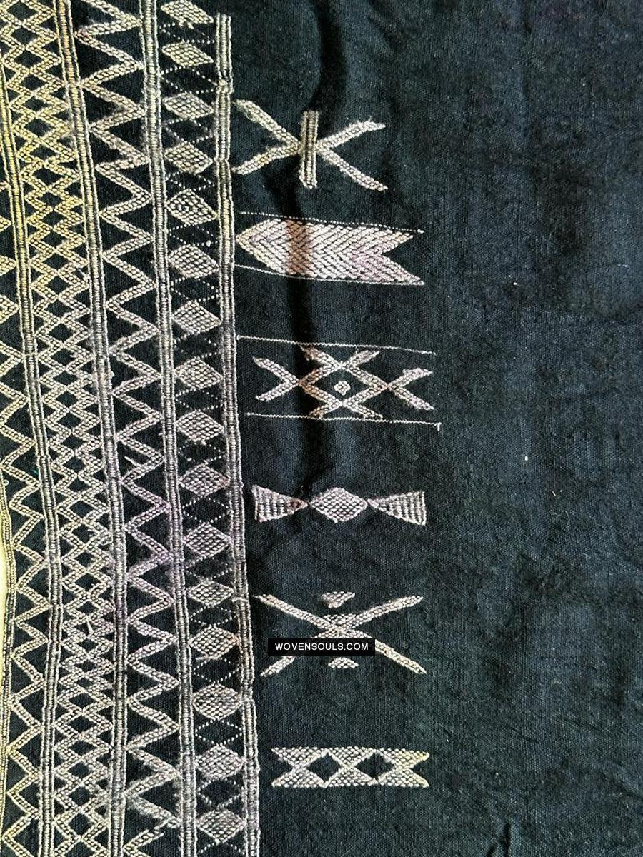 1688 SOLD Antique Mahmoudi Blue Bakhnoug Shawl - Textile Art Masterpiece-WOVENSOULS Antique Textiles &amp; Art Gallery
