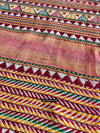 1691 Rare Vintage Orissa Odisha Gond Tribal Shawl w Yellow-WOVENSOULS Antique Textiles &amp; Art Gallery