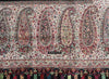 1695 Black Boteh Shawl from Kashmir - Recently Made-WOVENSOULS Antique Textiles &amp; Art Gallery