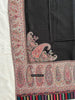 1695 Black Boteh Shawl from Kashmir - Recently Made-WOVENSOULS Antique Textiles &amp; Art Gallery