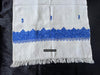 1698 White Embroidered Stole Shawl from Kashmir-WOVENSOULS Antique Textiles &amp; Art Gallery