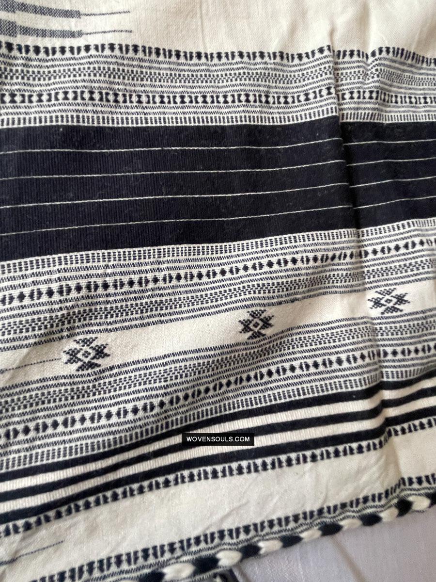 1701 Handwoven Gujarat Cotton Shawl / Stole - Recently Made-WOVENSOULS Antique Textiles &amp; Art Gallery