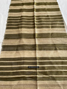 1704 Smart Silk Scarf in Beige & Olive Green-WOVENSOULS Antique Textiles &amp; Art Gallery