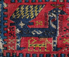 1713 Antique Caucasian Zoomorphic Zileh / Sileh Embroidered Flatweave Soumac Rug-WOVENSOULS Antique Textiles &amp; Art Gallery