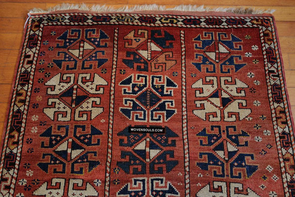1719 Antique Bergama Turkish Rug Memling Guls?-WOVENSOULS Antique Textiles & Art Gallery