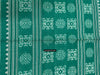 1720 Green Ikat Cotton Handloom Shawl Odisha-WOVENSOULS Antique Textiles &amp; Art Gallery