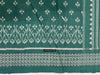 1720 Green Ikat Cotton Handloom Shawl Odisha-WOVENSOULS Antique Textiles &amp; Art Gallery