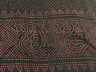 1721 PAIR Block Printed Cotton Scarf Textile with Bandhani motifs-WOVENSOULS Antique Textiles &amp; Art Gallery