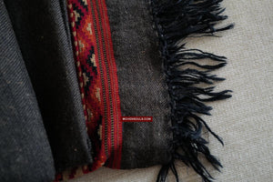 1724 Rare Yak Wool Shawl Himachal-WOVENSOULS Antique Textiles &amp; Art Gallery