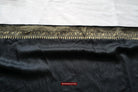 1726 Black Banarasi Silk Stole Scarf-WOVENSOULS Antique Textiles &amp; Art Gallery