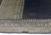 1726 Black Banarasi Silk Stole Scarf-WOVENSOULS Antique Textiles &amp; Art Gallery