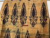 1732 Hand Block Printed Yellow Silk Shawl w Natural Dyes-WOVENSOULS Antique Textiles &amp; Art Gallery