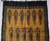 1732 Hand Block Printed Yellow Silk Shawl w Natural Dyes-WOVENSOULS Antique Textiles &amp; Art Gallery