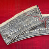 1744 Vintage White Trouser Yao Tribal Embroidery Textile Art - Trouser Cuffs-WOVENSOULS Antique Textiles &amp; Art Gallery