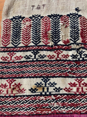 1745 Antique Hilltribe Shaman Shoulder Cloth - Textile Art-WOVENSOULS Antique Textiles &amp; Art Gallery