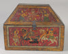 1760 Old Wood Chest w Krishna Paintings - Odisha-WOVENSOULS Antique Textiles &amp; Art Gallery