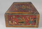 1760 Old Wood Chest w Krishna Paintings - Odisha-WOVENSOULS Antique Textiles &amp; Art Gallery