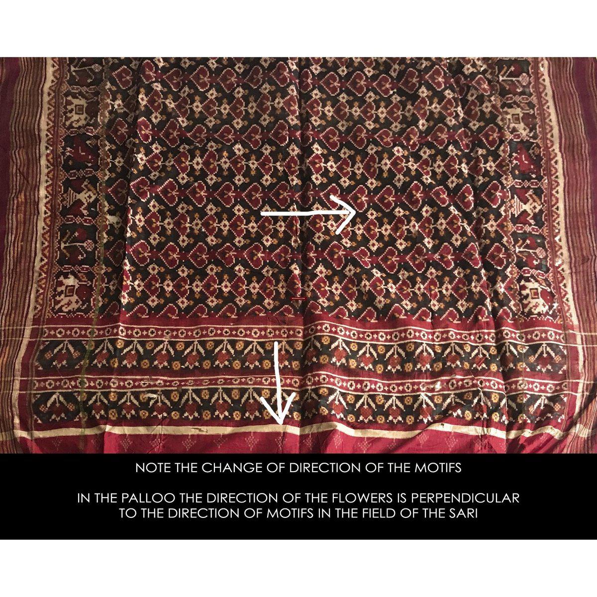 196 SOLD - RARE Old Weaver's Heirloom Patan Patola Double Ikat Sari Fragment with Zari-WOVENSOULS-Antique-Vintage-Textiles-Art-Decor